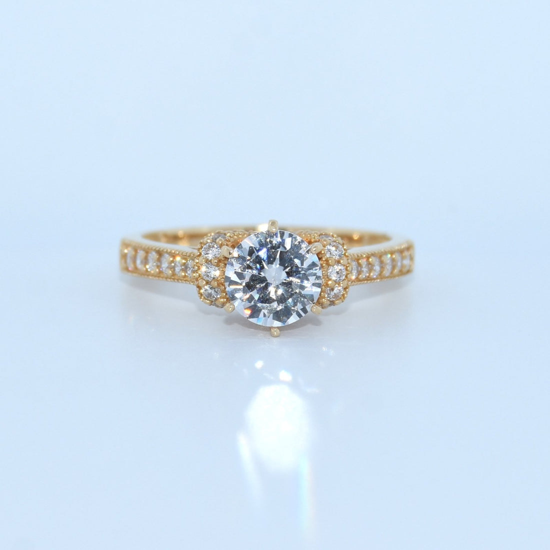 14K Gold | CZ Wrap Around Halo