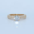 14K Gold | CZ Double Row