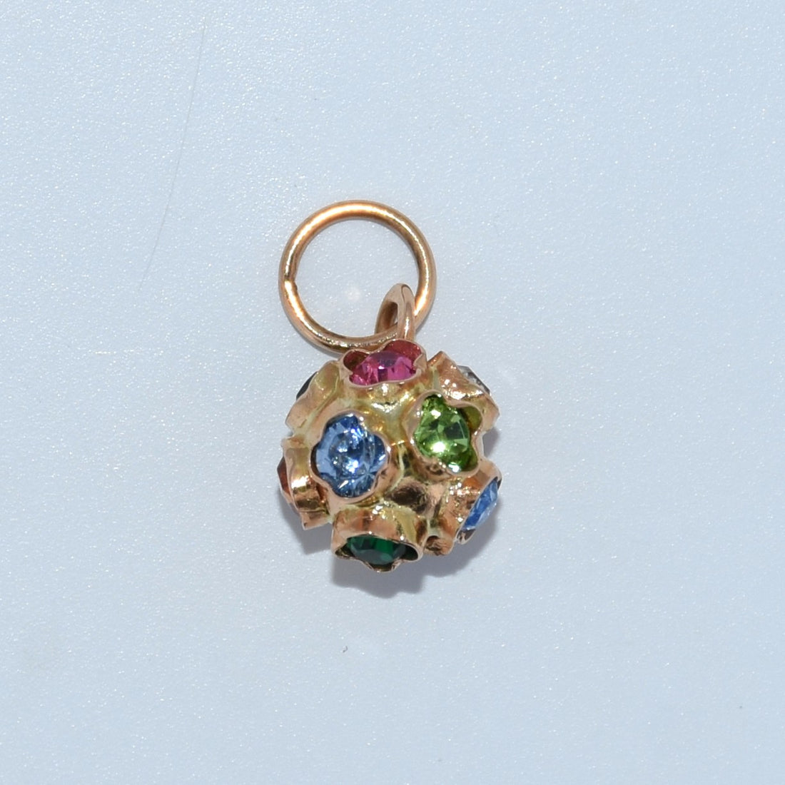 19.2K Portuguese Gold | Multicolored Ball Charm Mine Pendant (Mina)