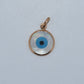 19.2K Portuguese Gold | Round Evil Eye Charm