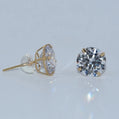 14K Gold | Stud CZ Earrings