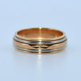 19.2K Portuguese Gold | Two Tone Raised Geometric 5.4mm