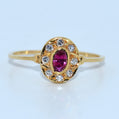 19.2K Portuguese Gold | Victorian Ruby & Cz Ring