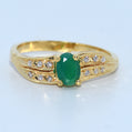 19.2K Portuguese Gold | Vintage Emerald Oval Ring