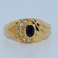 19.2K Portuguese Gold | Rhinestone Stone Rings