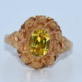 19.2K Portuguese Gold | Vintage Oval Citrine Yellow Ring