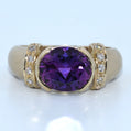 19.2K Portuguese Gold | Round Ring Vintage Amethyst