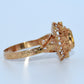 19.2K Portuguese Gold | Vintage Oval Citrine Yellow Ring