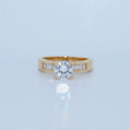 14K Gold | CZ Thick Band