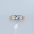 14K Gold | CZ Round Baguette