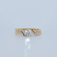 14K Gold | CZ Ring w/ Decorative Sides