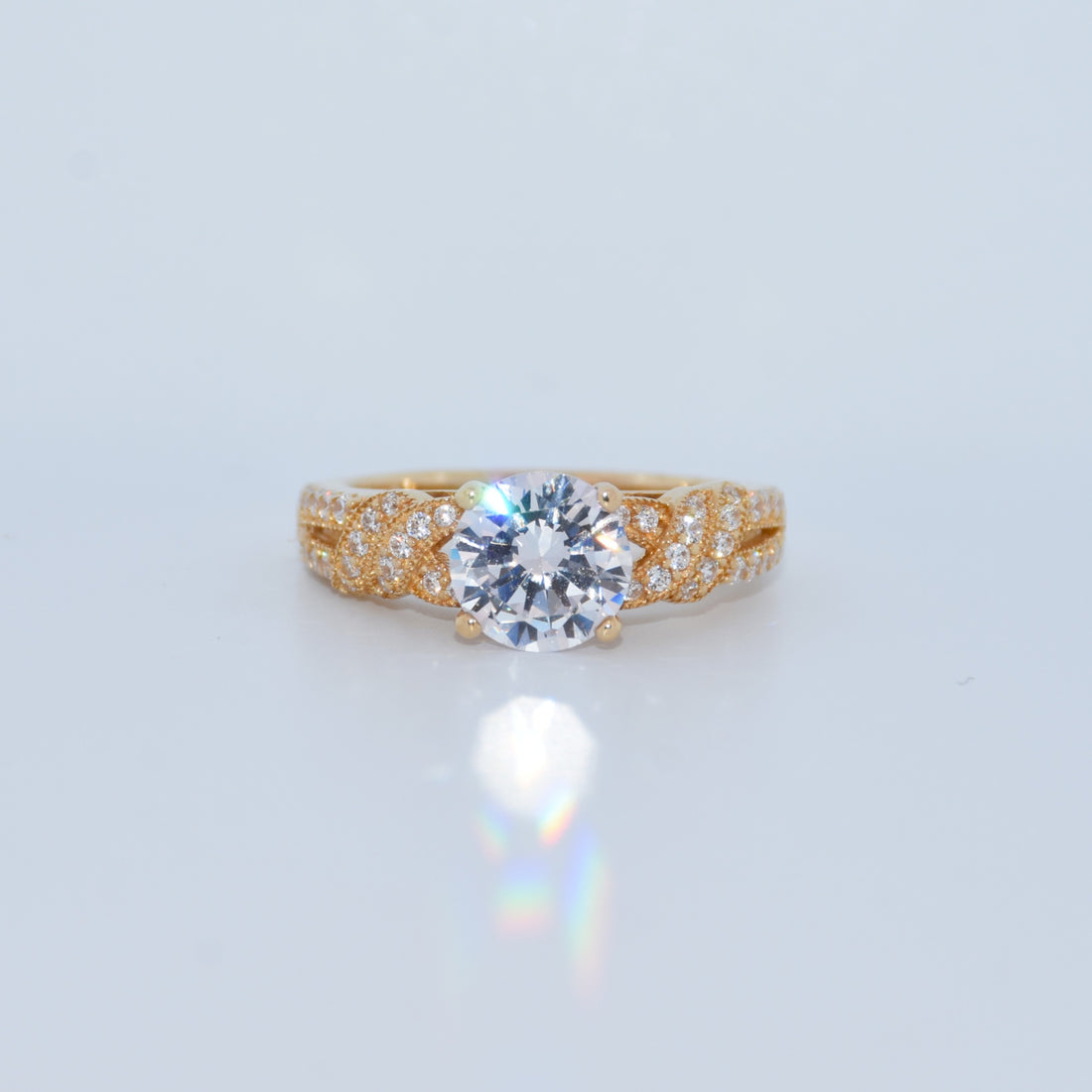 14K Gold | CZ Braided