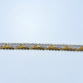 14K Gold | Two Tone Woven Chevron Bracelet