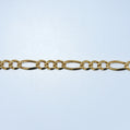 14K Gold | YG Diamond Cut Figaro Bracelet