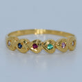 19.2K Portuguese Gold | Multicolor Heart Band