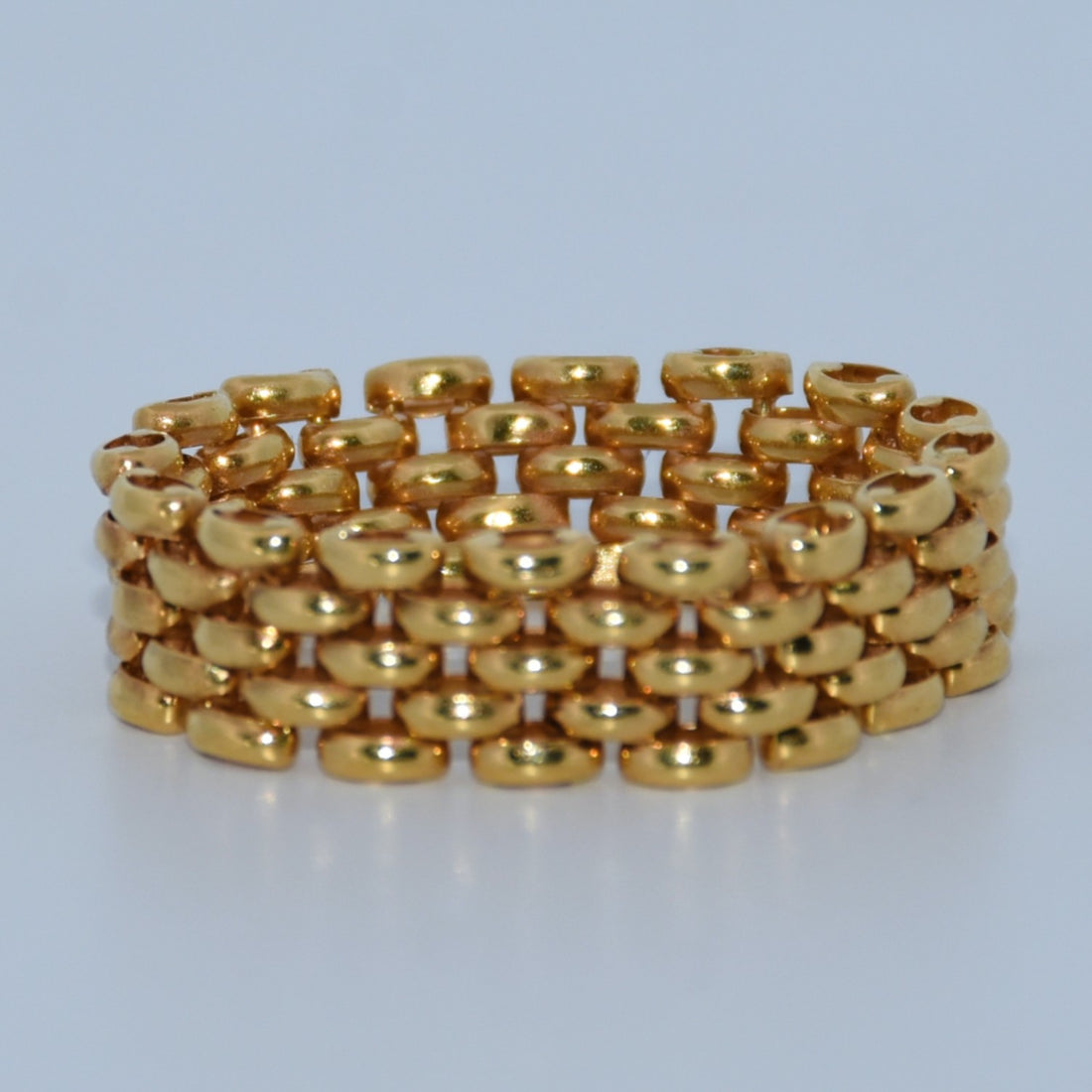 19.2K Portuguese Gold | Flexible Mesh Ring
