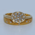 19.2K Portuguese Gold | Belt Buckle CZ Ring