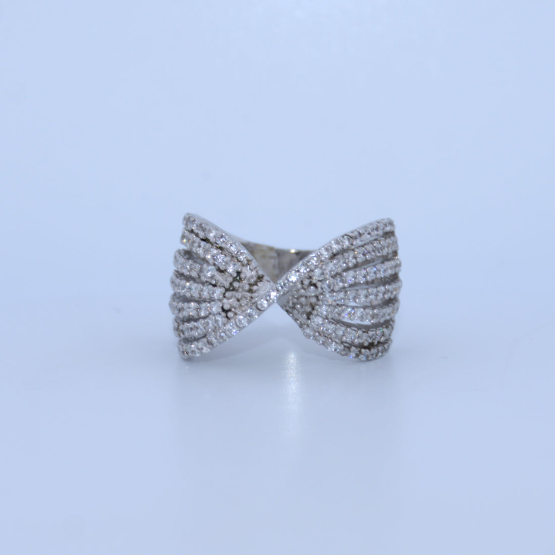 Sterling Silver | Criss Cross CZ Ring