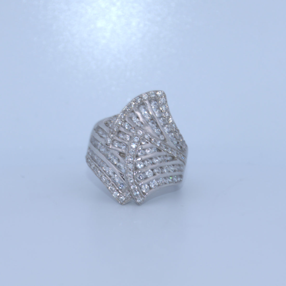 Sterling Silver | Overlapping CZ Ring