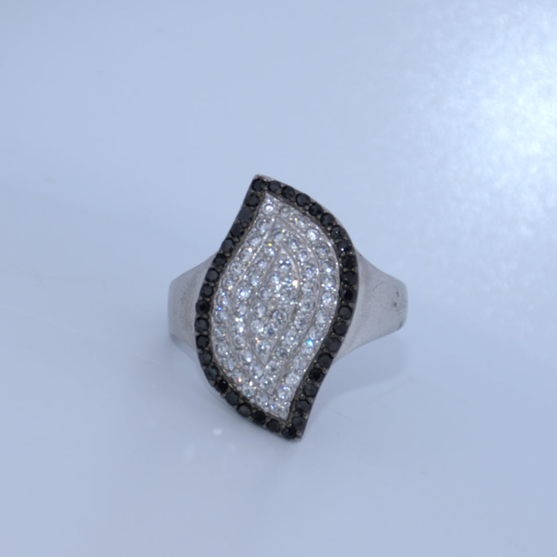 Sterling Silver | Leaf CZ Ring