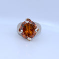 Sterling Silver | Amber Swirl Prong Ring