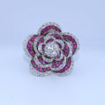 Sterling Silver | Pink CZ Flower Ring