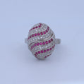 Sterling Silver | Pink Egg Shaped CZ Ring