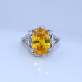 Sterling Silver | Yellow Center Stone Ring