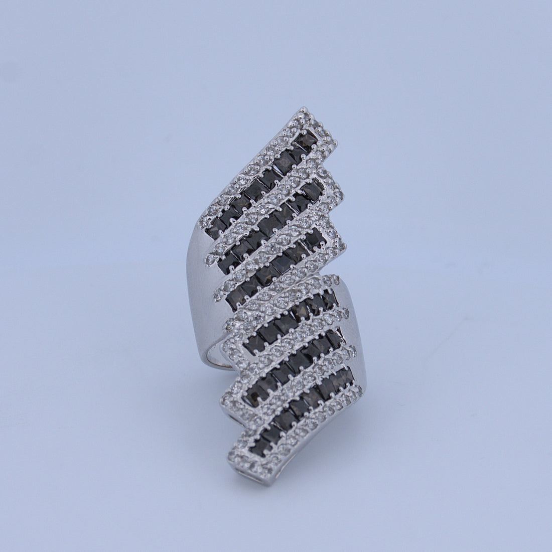 Sterling Silver | Onyx CZ Ring
