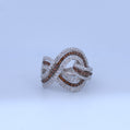 Sterling Silver | Pretzel Twist CZ Ring