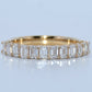 14K Gold | YG 1.207cttw Emerald Lab Diamond Wedding/Anniversary Band