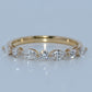14K Gold | YG .594cttw Marquise/Round Lab Diamond Wedding/Anniversary Band