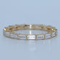 14K Gold | YG 1.071cttw Emerald Eternity Lab Diamond Wedding/Anniversary Band