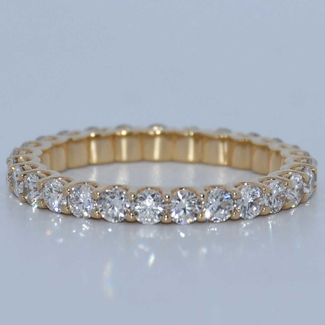 14K Gold |  1.497cttw Round Eternity Lab Diamond Wedding/Anniversary Band