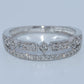 14K Gold | .40ct Natural Diamond 14K White Gold Double Layer Wedding Band