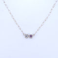 Sterling Silver | Bezel Birthstone Necklace