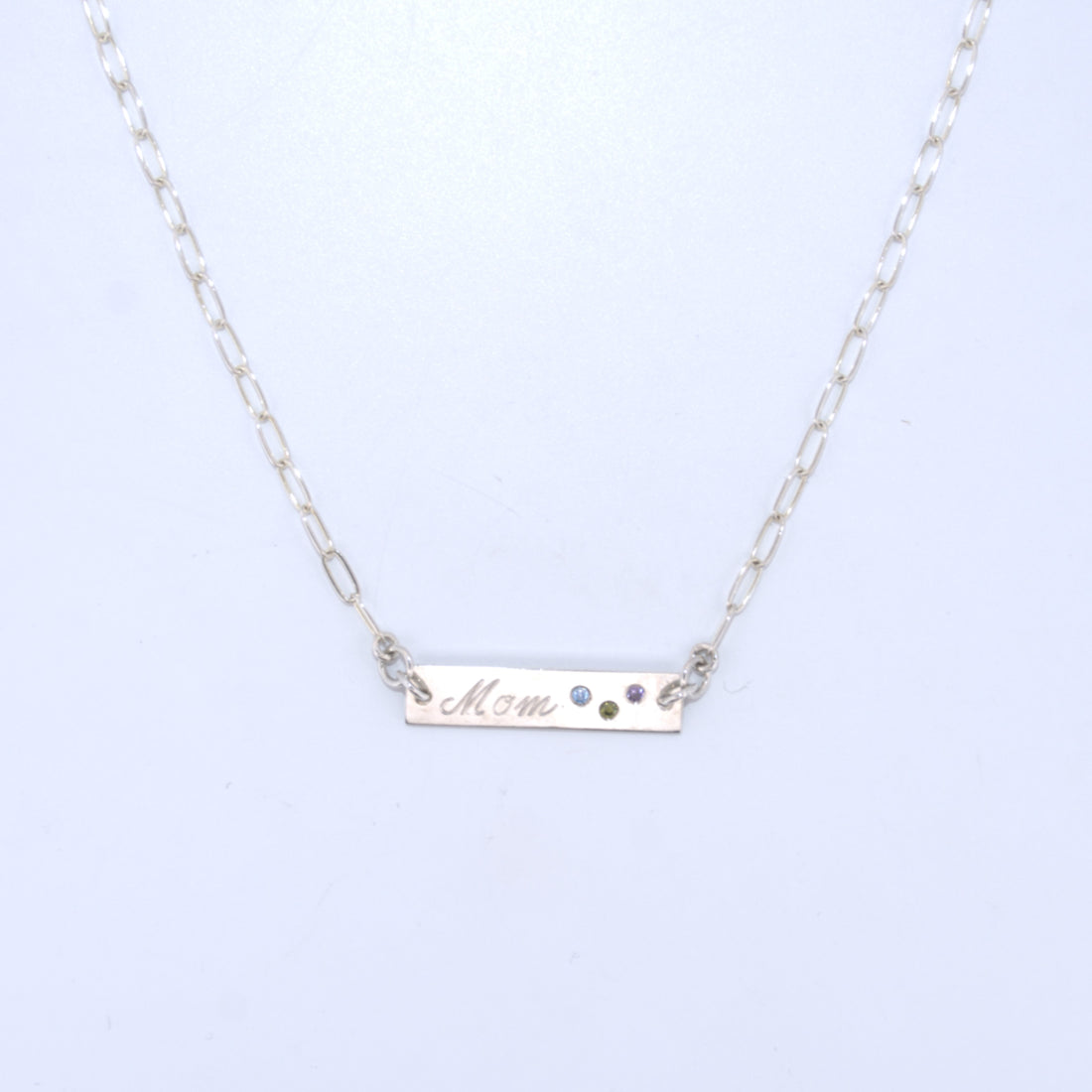 Sterling Silver | Mother's Birthstone Necklace