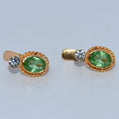 19.2K Portuguese Gold | Oval Stone Earrings