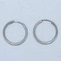 19.2K Portuguese Gold | White Gold Hoops