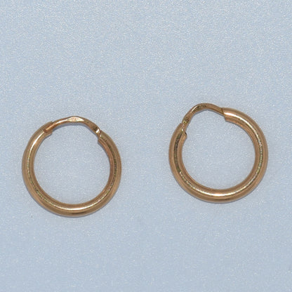 19.2K Portuguese Gold | Small Traditional Endless Hoops (Argolas) Earrings