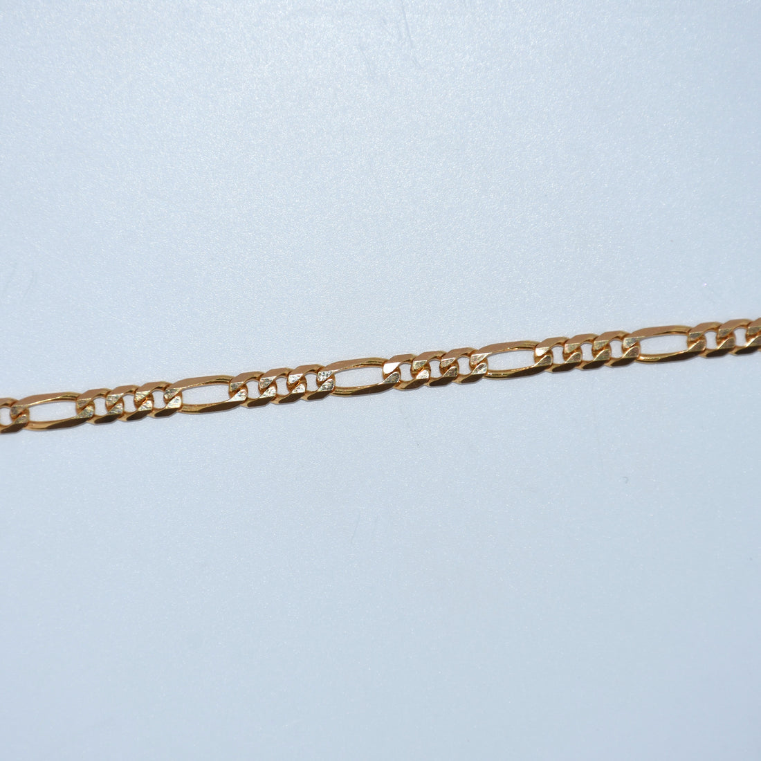19.2K Portuguese Gold | Figaro Bracelet 7.5" 3.3mm