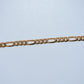 19.2K Portuguese Gold | Figaro Bracelet 7.5 inch 4.6mm