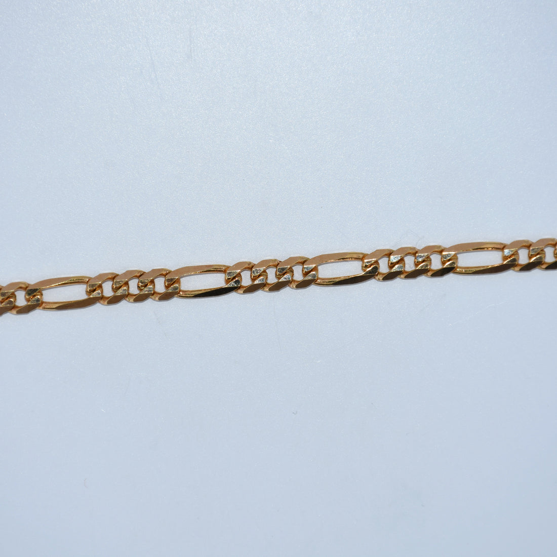 19.2K Portuguese Gold | Figaro Bracelet 7.5 inch 4.6mm