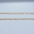 14K Gold | Tricolor Flower Chain 20in