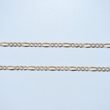 14K Gold | Diamond Cut Figaro Chains