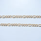 14K Gold | Diamond Cut Figaro Chains