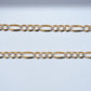 diamond cut figaro chain
