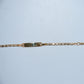 19.2K Portuguese Gold | Kids Flat Link ID Bracelet 5.5" With Adjustable Links
