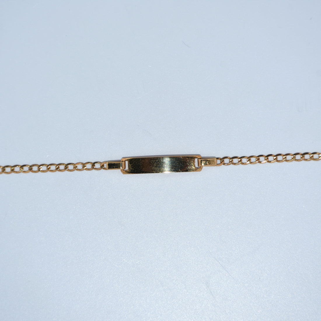 19.2K Portuguese Gold | Kids ID Adjustable Bracelet Light Freeze (Frizo) Style 5.5mm