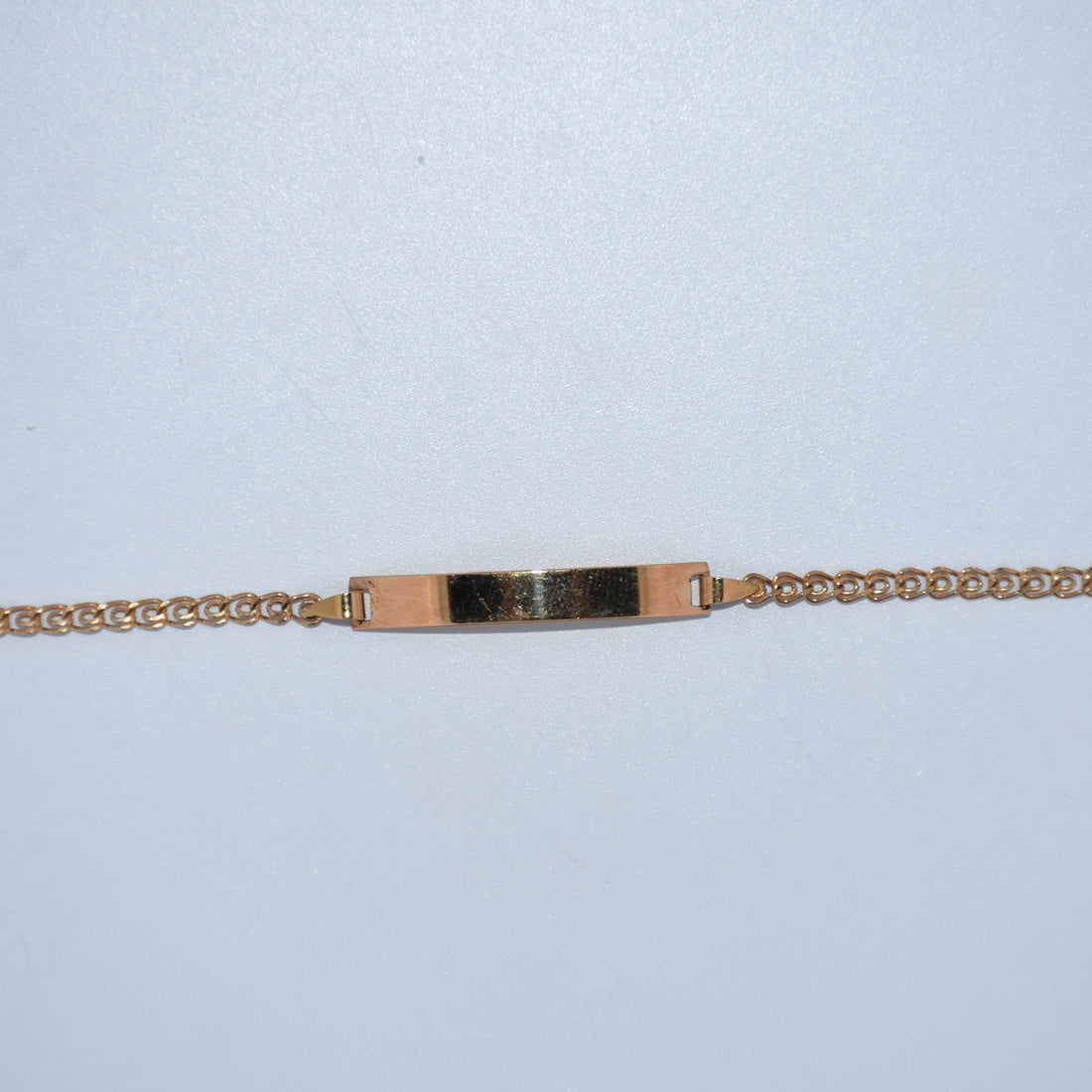 19.2K Portuguese Gold | Kids ID Bracelet Light Freeze (Frizo) Style 6" With Adjustable Links